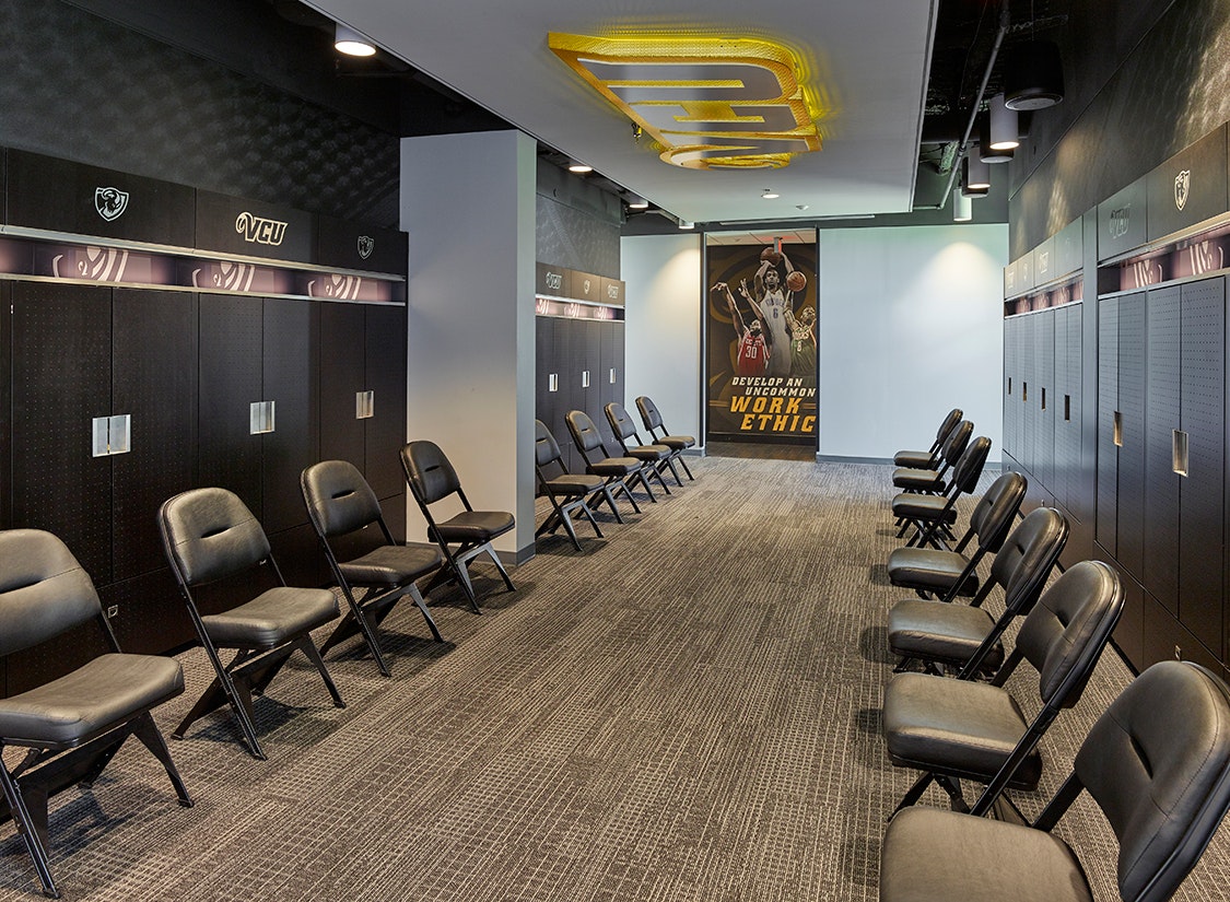 Virginia Commonwealth University Basketball Development Center Locker Room
